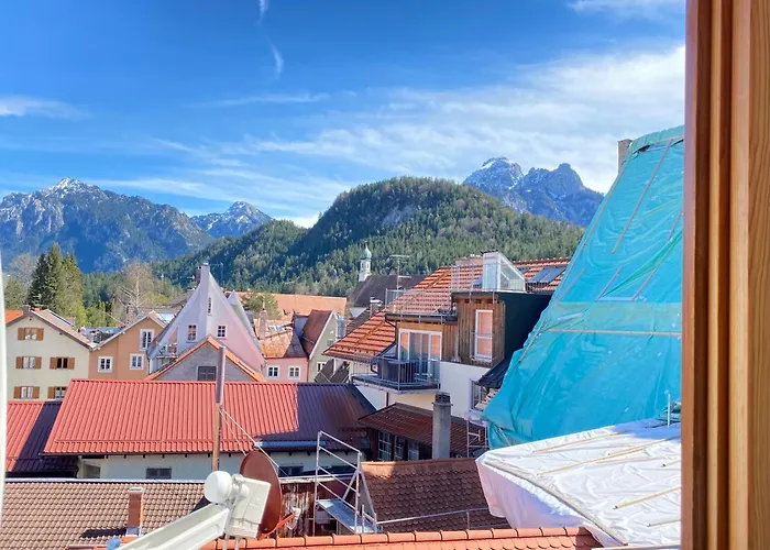 Apartman Urban Vista I I Kueche I Bergblick Füssen